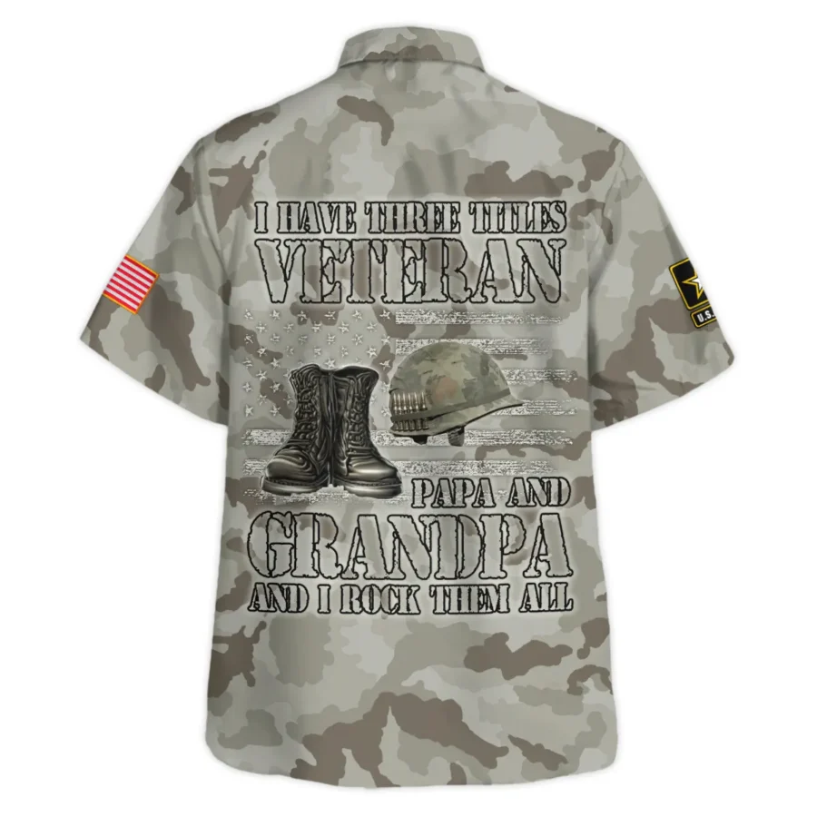 Veteran The Man The Myth The Legend U.S. Army All Over Prints Oversized Hawaiian Shirt