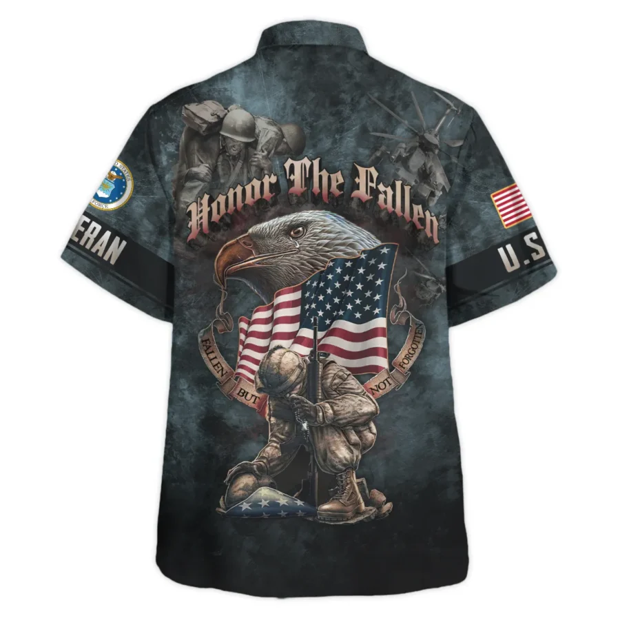 Veteran Dad Grandpa Man Of God Honor The Fallen U.S. Air Force All Over Prints Oversized Hawaiian Shirt