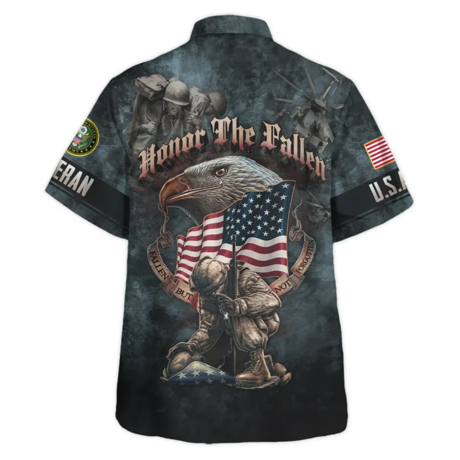 Veteran Dad Grandpa Man Of God Honor The Fallen U.S. Army All Over Prints Oversized Hawaiian Shirt