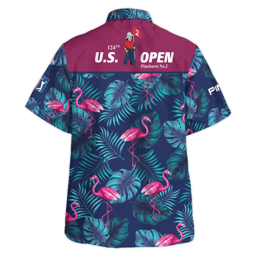 124th U.S. Open Pinehurst Pink Flamingo TropicalPing Oversized Hawaiian Shirt All Over Prints Gift Loves