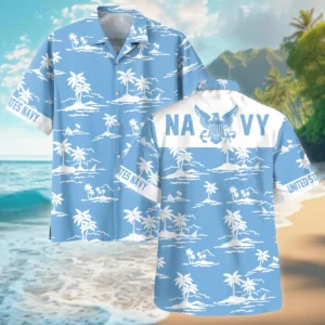 Hawaii Pattern Summer Beach Shirt Veteran U.S. Marine Corps All Over Prints Unisex T-Shirt