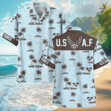 Hawaii Pattern Summer Beach Shirt Veteran U.S. Air Force All Over Prints Oversized Hawaiian Shirt