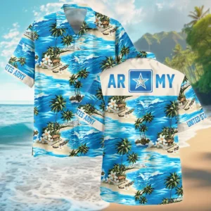 Hawaii Style Pattern U.S. Army Premium T-Shirt All Over Prints Gift Loves