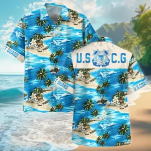 Hawaii Style Pattern U.S. Coast Guard Premium T-Shirt All Over Prints Gift Loves