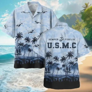 FA-18 Hornet Hawaii Style Palm Tree U.S. Marine Corps Beach Short All Over Prints Gift Loves