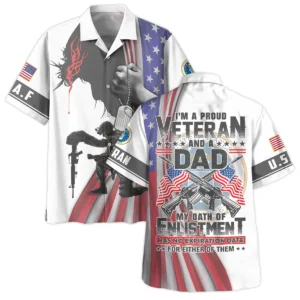 I Am Proud Veteran And A Dad U.S. Army All Over Prints Polo Shirt