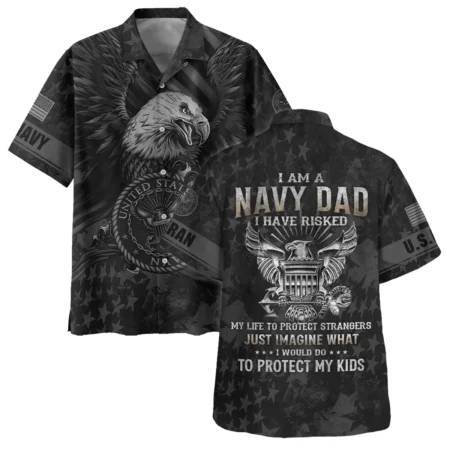 Veteran Just Imagine What I Would Do To Protect My Kids U.S. Navy All Over Prints Oversized Hawaiian Shirt