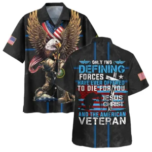 Veteran Only Two Defining Forces Have Ever Offered To Die For You U.S. Marine Corps All Over Prints Polo Shirt