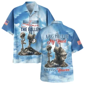 Honor The Fallen Veteran A Big Piece Of My Heart Lives In Heaven U.S. Navy All Over Prints Unisex T-Shirt