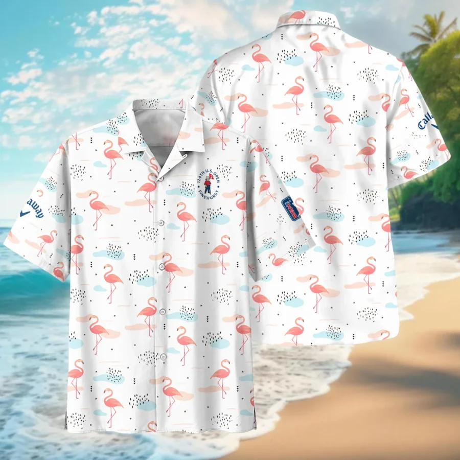 Golf Flamingo Pattern 124th U.S. Open Pinehurst Callaway Oversized Hawaiian Shirt All Over Prints Gift Loves