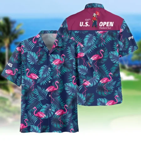 124th U.S. Open Pinehurst Pink Flamingo TropicalPing Oversized Hawaiian Shirt All Over Prints Gift Loves