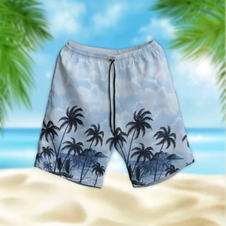 Hawaii Style Palm Tree U.S. Marine Corps Beach Short All Over Prints Gift Loves