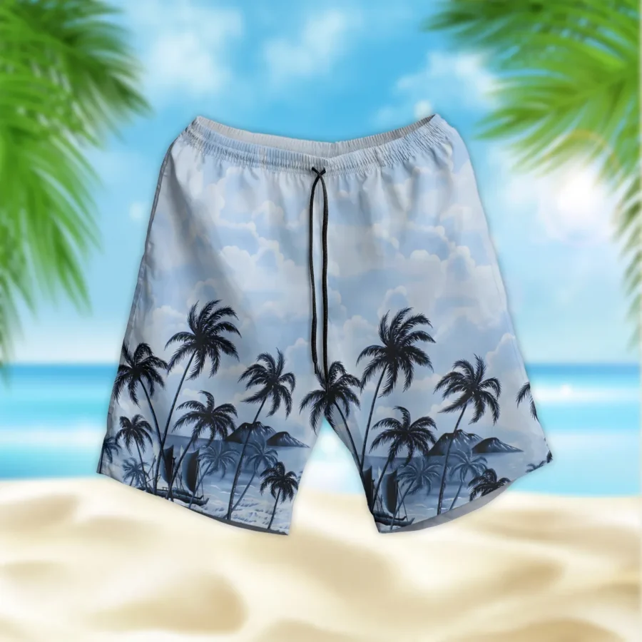 KC-130 Hercules Hawaii Style Palm Tree U.S. Marine Corps Beach Short All Over Prints Gift Loves