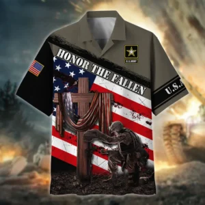 U.S. Army Veteran All Over Prints Oversized Hawaiian Shirt Army Veteran Uniform Military Inspired Clothing For Veterans