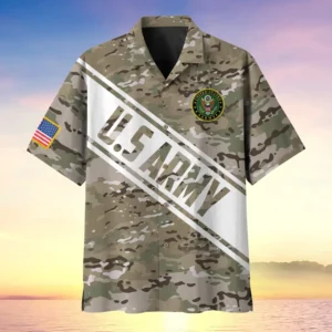 U.S. Army Veteran All Over Prints Oversized Hawaiian Shirt Military Inspired Military Inspired Clothing For Veterans