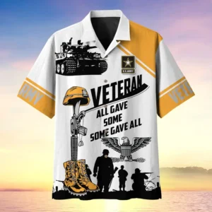 U.S. Army Veteran All Over Prints Oversized Hawaiian Shirt Military Inspired Military Inspired Clothing For Veterans