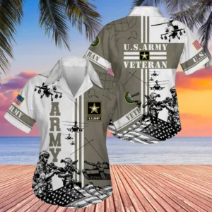 U.S. Army Veteran All Over Prints Oversized Hawaiian Shirt Military Inspired Military Inspired Clothing For Veterans