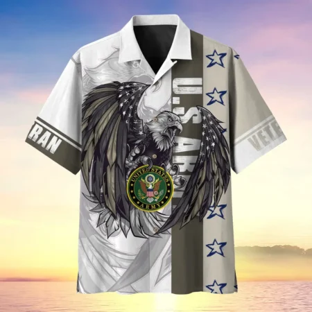 U.S. Army Veteran All Over Prints Oversized Hawaiian Shirt Military Inspired Military Inspired Clothing For Veterans