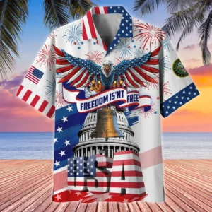 U.S. Army Veteran All Over Prints Oversized Hawaiian Shirt Military Inspired Respectful Attire For Army Service Members