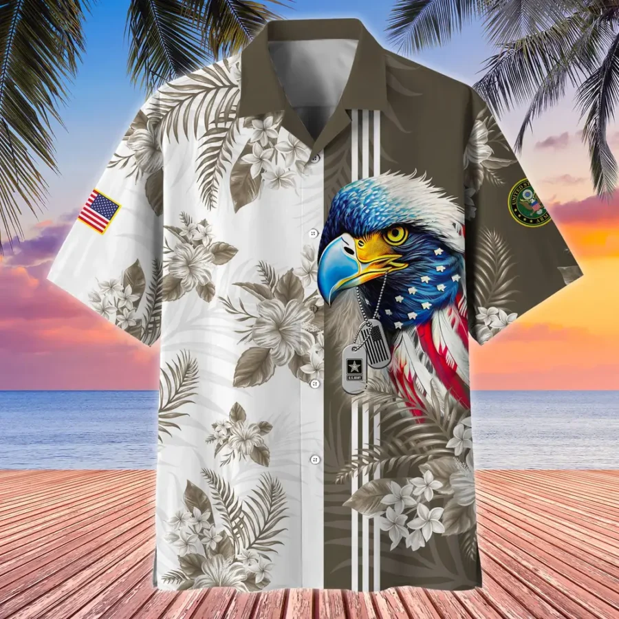 U.S. Army Veteran All Over Prints Oversized Hawaiian Shirt Veteran Pride Appreciation Gifts For Military Veterans