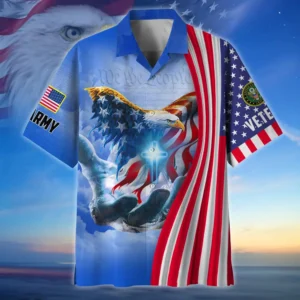 U.S. Army Veteran All Over Prints Oversized Hawaiian Shirt Veteran Pride Appreciation Gifts For Military Veterans