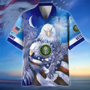 U.S. Navy Veteran  Military Inspired Appreciation Gifts For Military Veterans All Over Prints Oversized Hawaiian Shirt