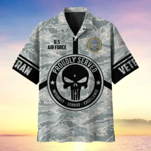 U.S. Air Force Veteran  Military Inspired Appreciation Gifts For Military Veterans All Over Prints Oversized Hawaiian Shirt