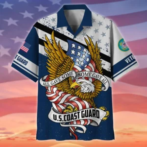 U.S. Coast Guard Veteran  Military Inspired Military Inspired Clothing For Veterans All Over Prints Oversized Hawaiian Shirt