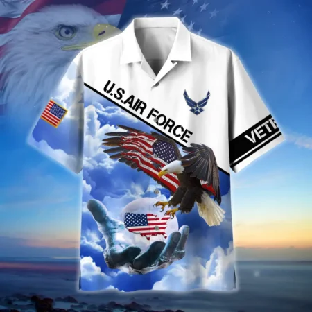 U.S. Air Force Veteran  Military Inspired Military Inspired Clothing For Veterans All Over Prints Oversized Hawaiian Shirt