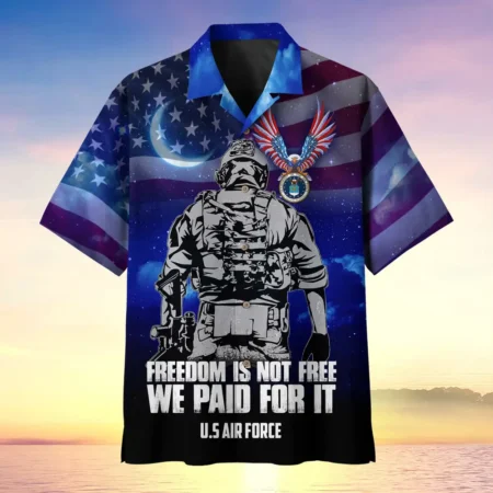 U.S. Air Force Veteran  Military Inspired Military Inspired Clothing For Veterans All Over Prints Oversized Hawaiian Shirt