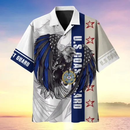 U.S. Coast Guard Veteran  Military Inspired Military Inspired Clothing For Veterans All Over Prints Oversized Hawaiian Shirt