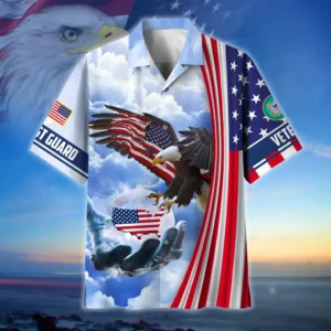 U.S. Coast Guard Veteran  Military Inspired U.S. Coast Guard Veteran Apparel All Over Prints Oversized Hawaiian Shirt