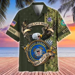 U.S. Coast Guard Veteran  Patriotic Retired Soldiers Appreciation Gifts For Military Veterans All Over Prints Oversized Hawaiian Shirt