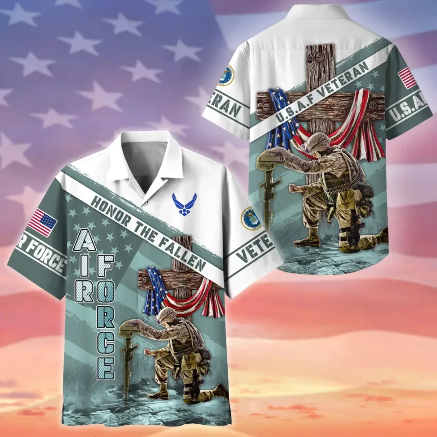 U.S. Air Force Veteran U.S. Air Force Retirees Appreciation Gifts For Military Veterans All Over Prints Oversized Hawaiian Shirt