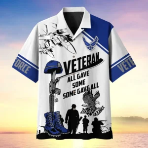 U.S. Air Force Veteran U.S. Air Force Retirees Military Inspired Clothing For Veterans All Over Prints Oversized Hawaiian Shirt