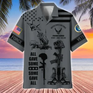 U.S. Air Force Veteran U.S. Air Force Retirees Respectful Attire For U.S. Air Force Service Members All Over Prints Oversized Hawaiian Shirt