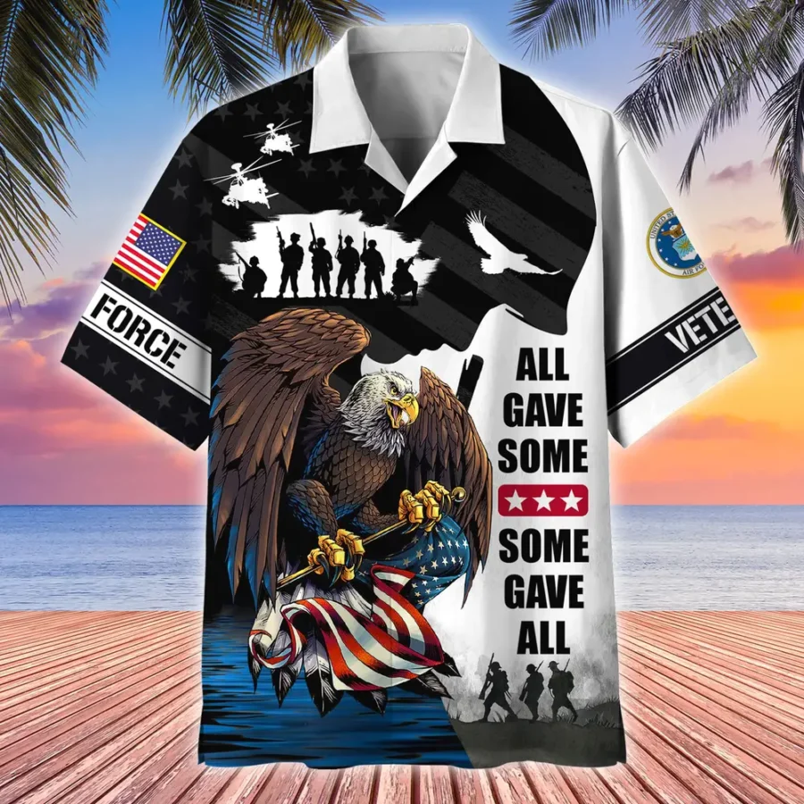 U.S. Air Force Veteran U.S. Air Force Retirees Respectful Attire For U.S. Air Force Service Members All Over Prints Oversized Hawaiian Shirt