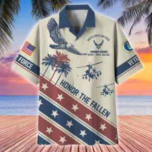 U.S. Air Force Veteran U.S. Air Force Retirees Respectful Attire For U.S. Air Force Service Members All Over Prints Oversized Hawaiian Shirt