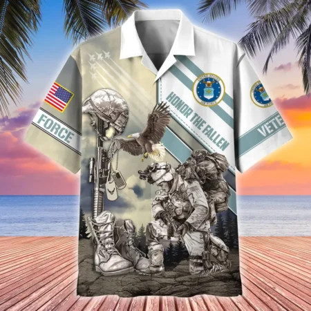 U.S. Air Force Veteran U.S. Air Force Retirees U.S. Air Force Veteran Apparel All Over Prints Oversized Hawaiian Shirt