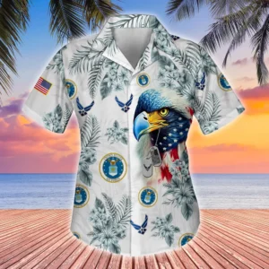 U.S. Air Force Veteran  U.S. Air Force Veteran Uniform Military Inspired Clothing For Veterans All Over Prints Oversized Hawaiian Shirt