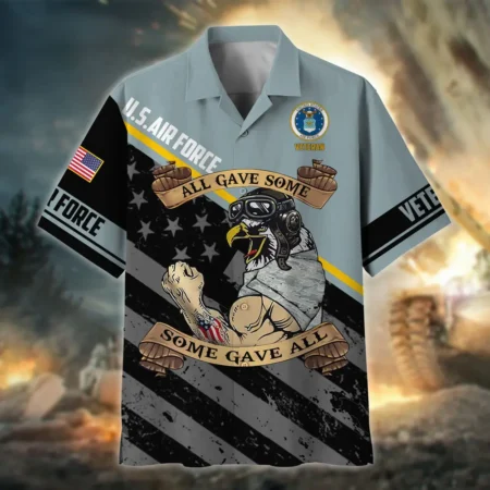 U.S. Air Force Veteran  U.S. Air Force Veteran Uniform Military Inspired Clothing For Veterans All Over Prints Oversized Hawaiian Shirt