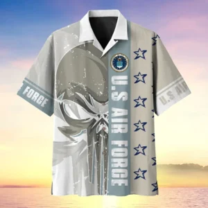 U.S. Air Force Veteran  U.S. Air Force Veteran Uniform Patriotic Clothing For Veteran Events All Over Prints Oversized Hawaiian Shirt