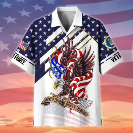 U.S. Air Force Veteran  U.S. Air Force Veteran Uniform U.S. Air Force Veteran Apparel All Over Prints Oversized Hawaiian Shirt