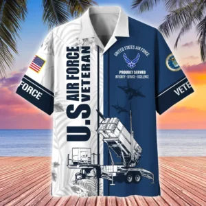 U.S. Air Force Veteran U.S. Air Force Retirees Appreciation Gifts For Military Veterans All Over Prints Oversized Hawaiian Shirt