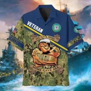 U.S. Coast Guard Veteran U.S. Coast Guard Retirees Appreciation Gifts For Military Veterans All Over Prints Oversized Hawaiian Shirt