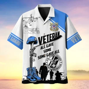 U.S. Coast Guard Veteran U.S. Coast Guard Retirees Respectful Attire For U.S. Coast Guard Service Members All Over Prints Oversized Hawaiian Shirt