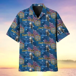 U.S. Coast Guard Veteran U.S. Coast Guard Retirees U.S. Coast Guard Veteran Apparel All Over Prints Oversized Hawaiian Shirt