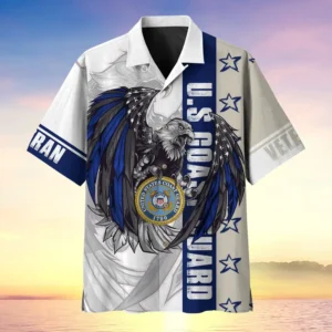 U.S. Coast Guard Veteran Veteran Pride Appreciation Gifts For Military Veterans All Over Prints Oversized Hawaiian Shirt