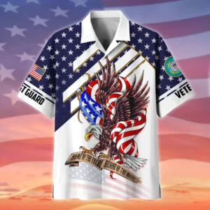 U.S. Coast Guard Veteran  U.S. Coast Guard Veteran Uniform Appreciation Gifts For Military Veterans All Over Prints Oversized Hawaiian Shirt