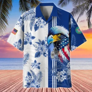 U.S. Coast Guard Veteran  U.S. Coast Guard Veteran Uniform Appreciation Gifts For Military Veterans All Over Prints Oversized Hawaiian Shirt